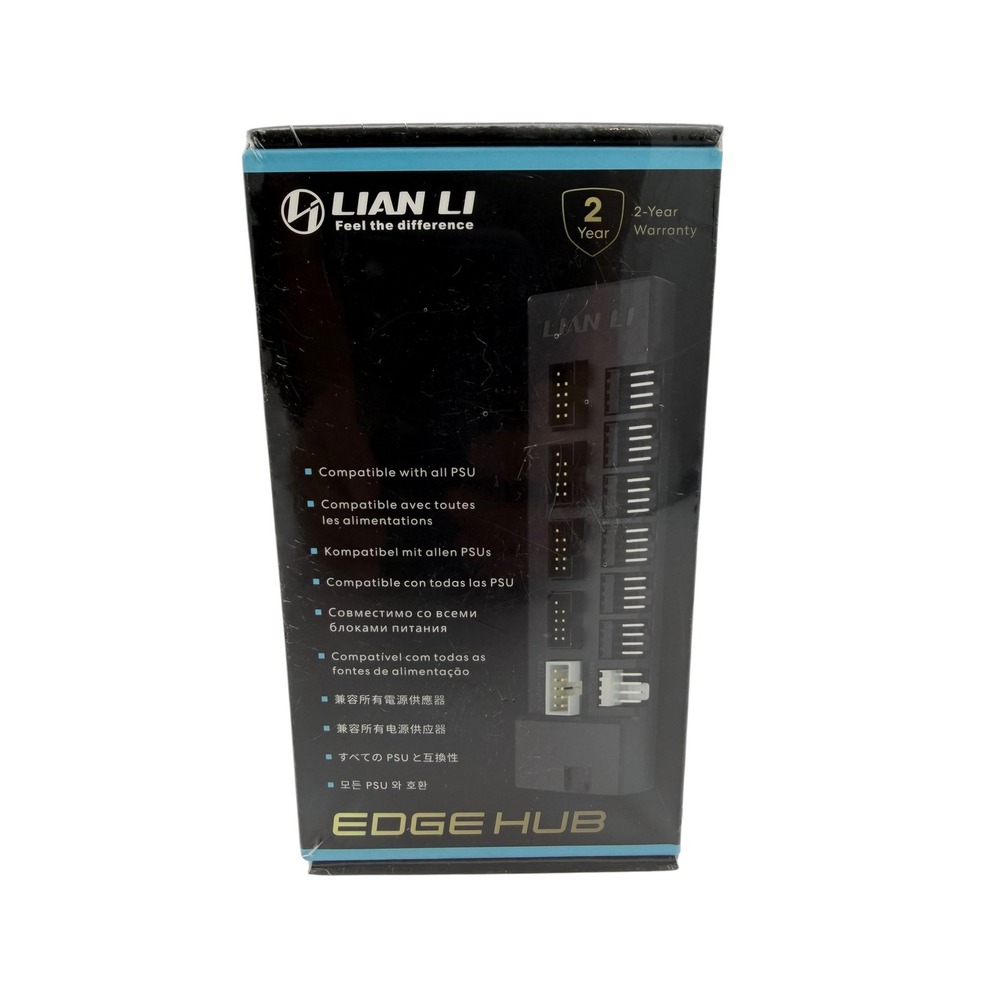Lian Li Edge Hub External USB and Fan Hub Controller Black Universal PSU Support